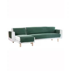 Zeildoekstof<Blancheporte Slipvrije salonbescherming, faux-uni collectie groen