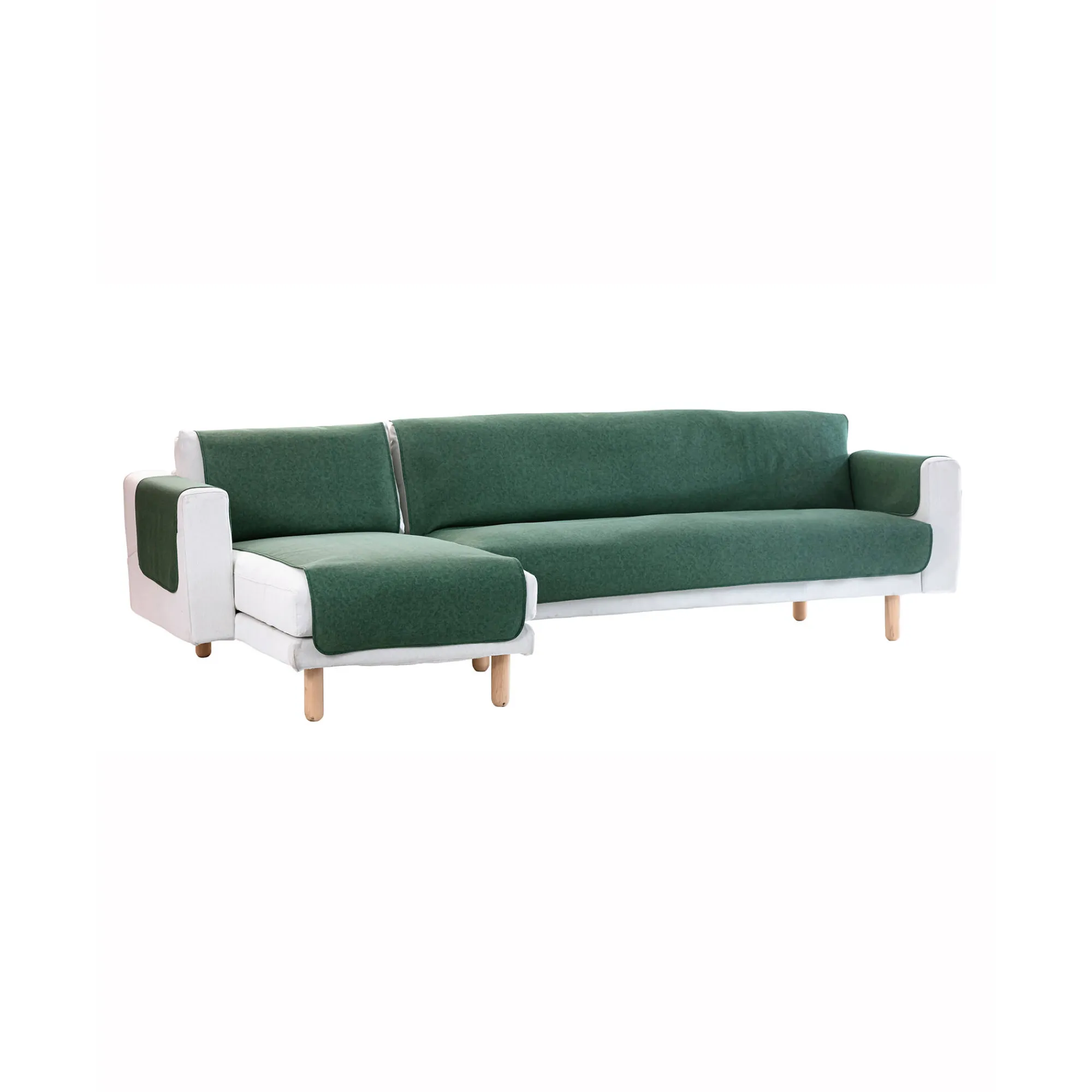 Zeildoekstof<Blancheporte Slipvrije salonbescherming, faux-uni collectie groen