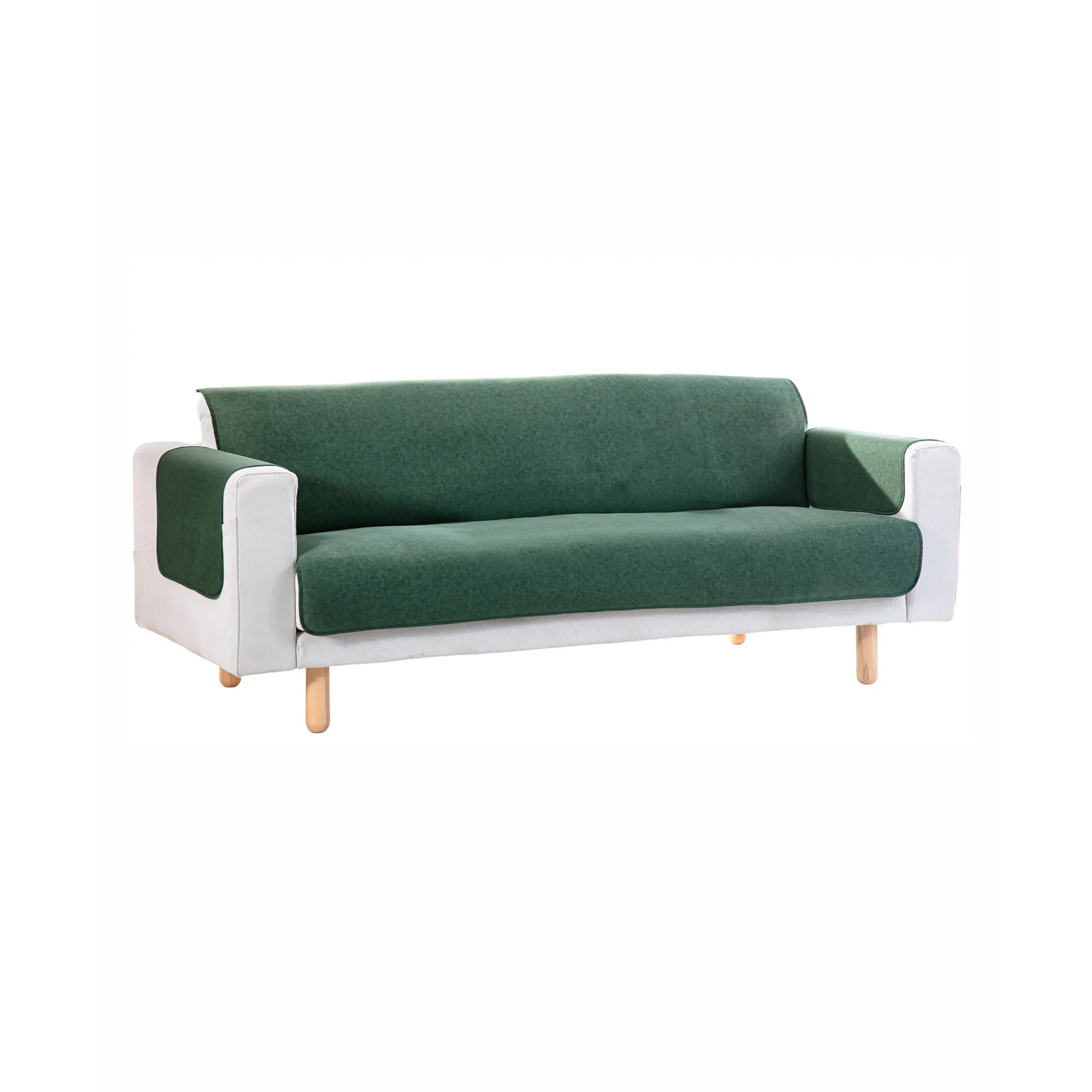 Zeildoekstof<Blancheporte Slipvrije salonbescherming, faux-uni collectie groen