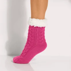 Panty’s, Kniekousen En Sokken<Blancheporte Slof-sokken in kabeltricot, slipvrij roze