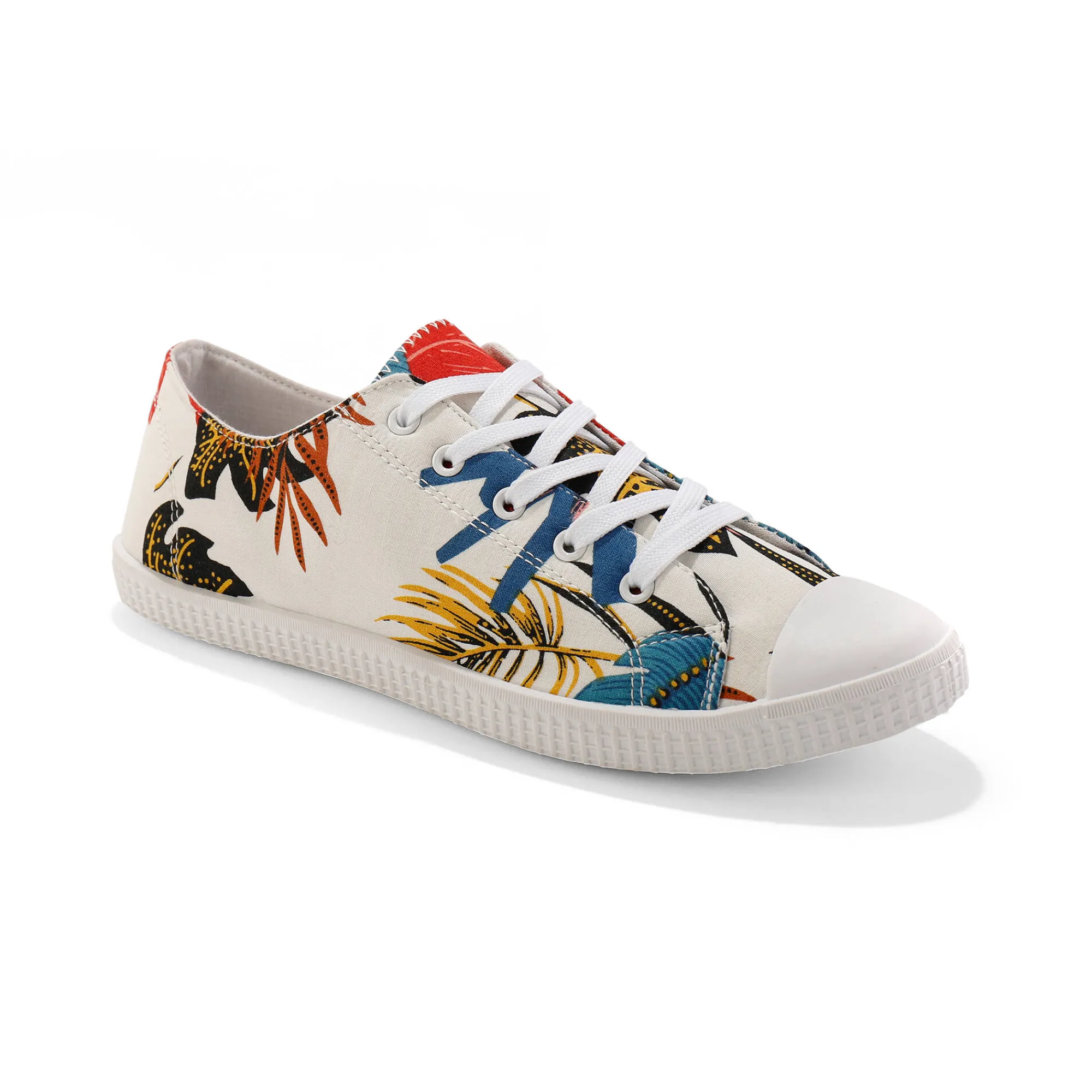 Baskets En Sneakers|Schoenen<Blancheporte Sneakers in canvas - bladerenprint veelkleurig