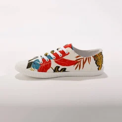 Baskets En Sneakers|Schoenen<Blancheporte Sneakers in canvas - bladerenprint veelkleurig