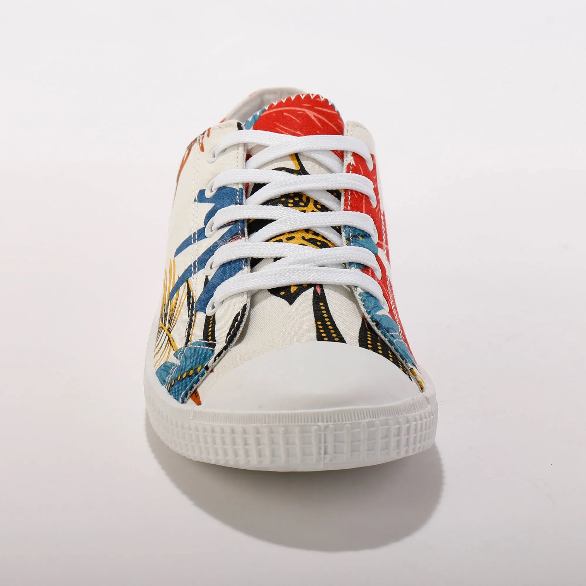 Baskets En Sneakers|Schoenen<Blancheporte Sneakers in canvas - bladerenprint veelkleurig