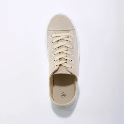 Baskets En Sneakers|Schoenen<Blancheporte Sneakers in canvas met veters en doorloopzool in platformstijl beige