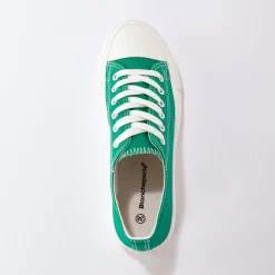 Baskets En Sneakers|Schoenen<Blancheporte Sneakers in canvas, met veters groen