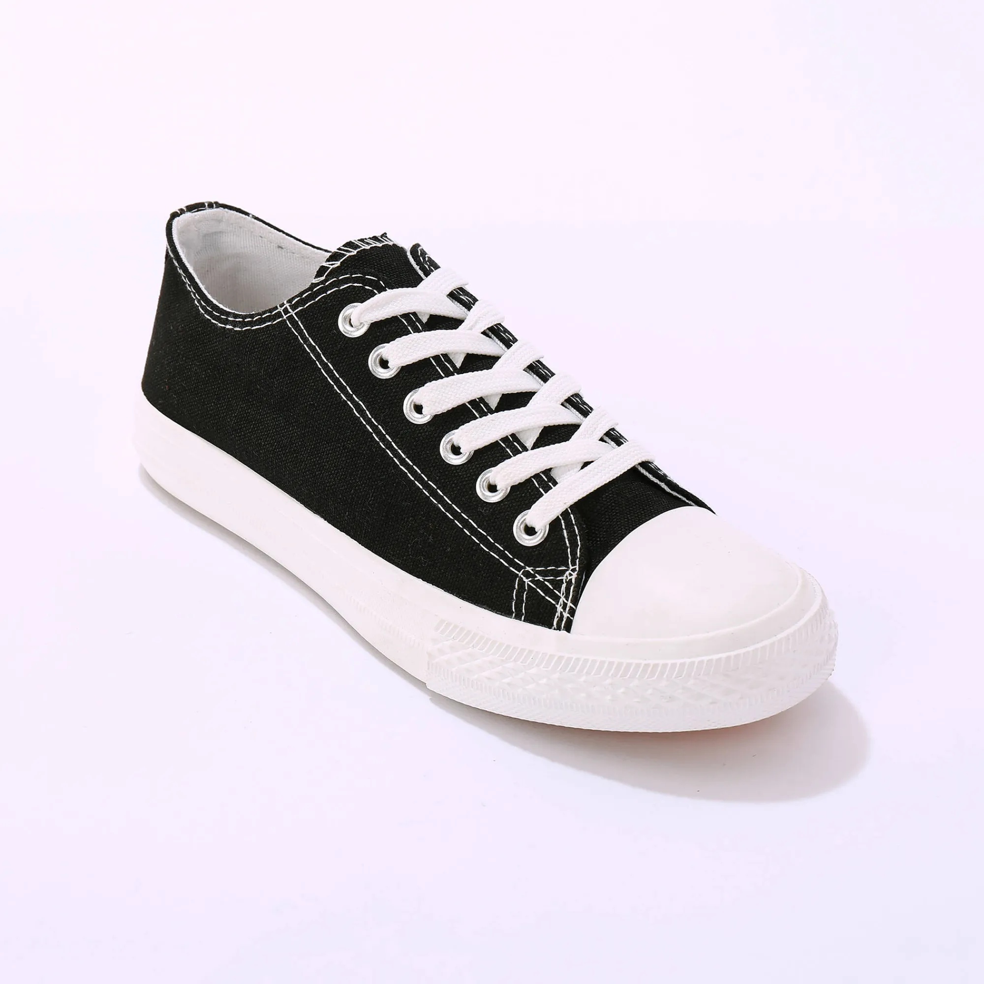 Baskets En Sneakers|Schoenen<Blancheporte Sneakers in canvas, met veters zwart