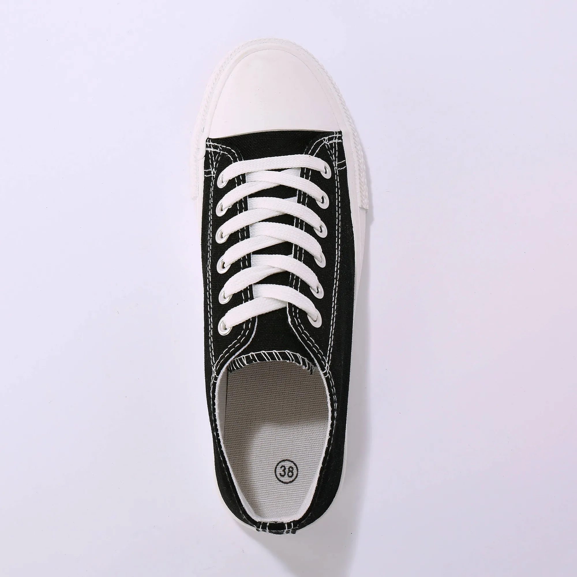 Baskets En Sneakers|Schoenen<Blancheporte Sneakers in canvas, met veters zwart