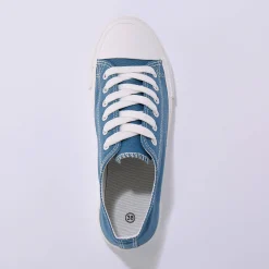 Baskets En Sneakers|Schoenen<Blancheporte Sneakers in canvas, met veters blauw