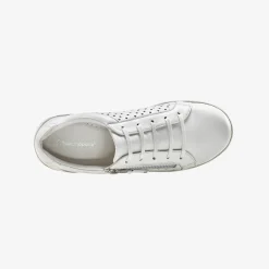 Baskets En Sneakers|Schoenen<Blancheporte Sneakers in geperforeerd leer met rits wit