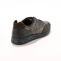 Baskets En Sneakers|Schoenen<Blancheporte Sneakers in stretchstof met vetersluiting - speciaal gevoelige voeten bruin