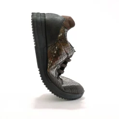 Baskets En Sneakers|Schoenen<Blancheporte Sneakers in stretchstof met vetersluiting - speciaal gevoelige voeten bruin
