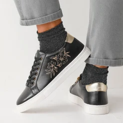 Feestelijke Schoenen|Baskets En Sneakers<Blancheporte Sneakers met borduursel en rits zwart