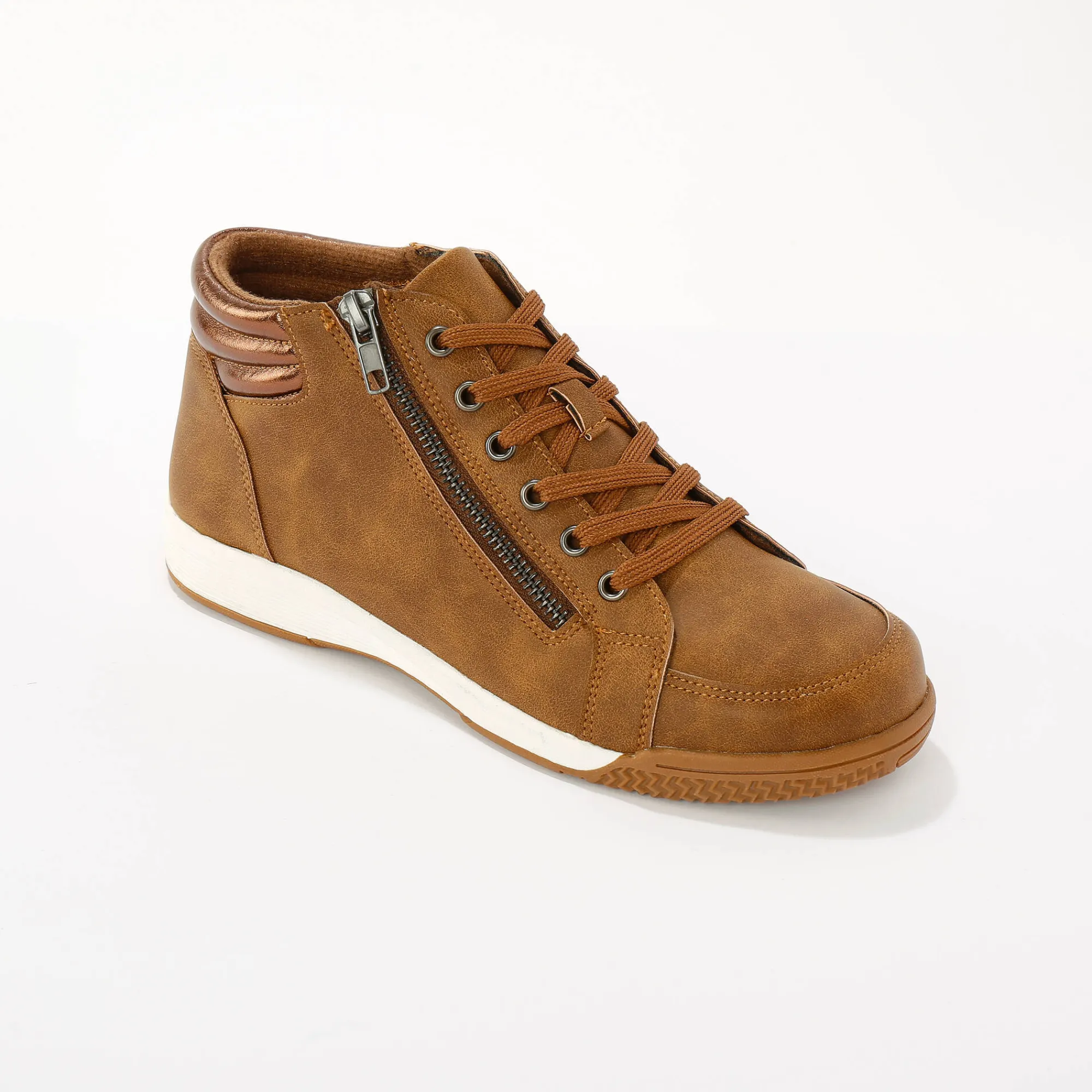 Baskets En Sneakers|Schoenen<Blancheporte Sneakers met hoge schacht bruin
