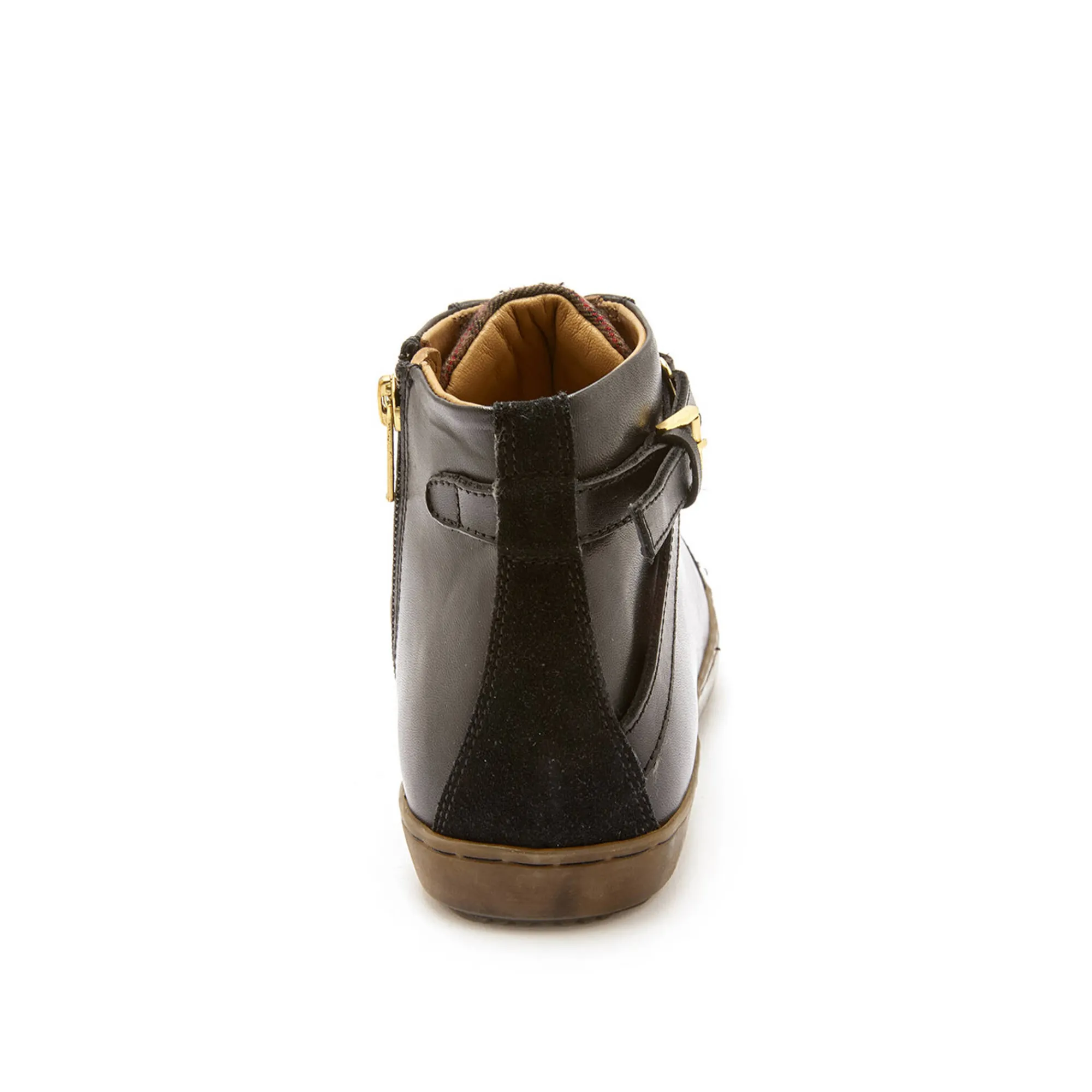 Baskets En Sneakers|Schoenen<PédiConfort Sneakers met hoge schacht, met rits en vetersluiting, comfortbreedte, in leer - dames zwart