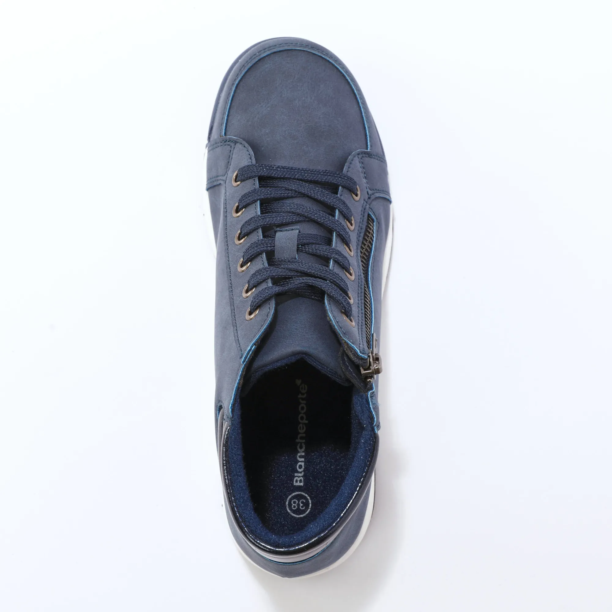 Baskets En Sneakers|Schoenen<Blancheporte Sneakers met hoge schacht blauw