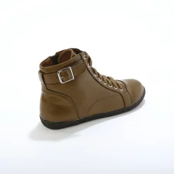 Baskets En Sneakers|Schoenen<Blancheporte Sneakers met hoge schacht, rits en goudkleurige gesp kaki