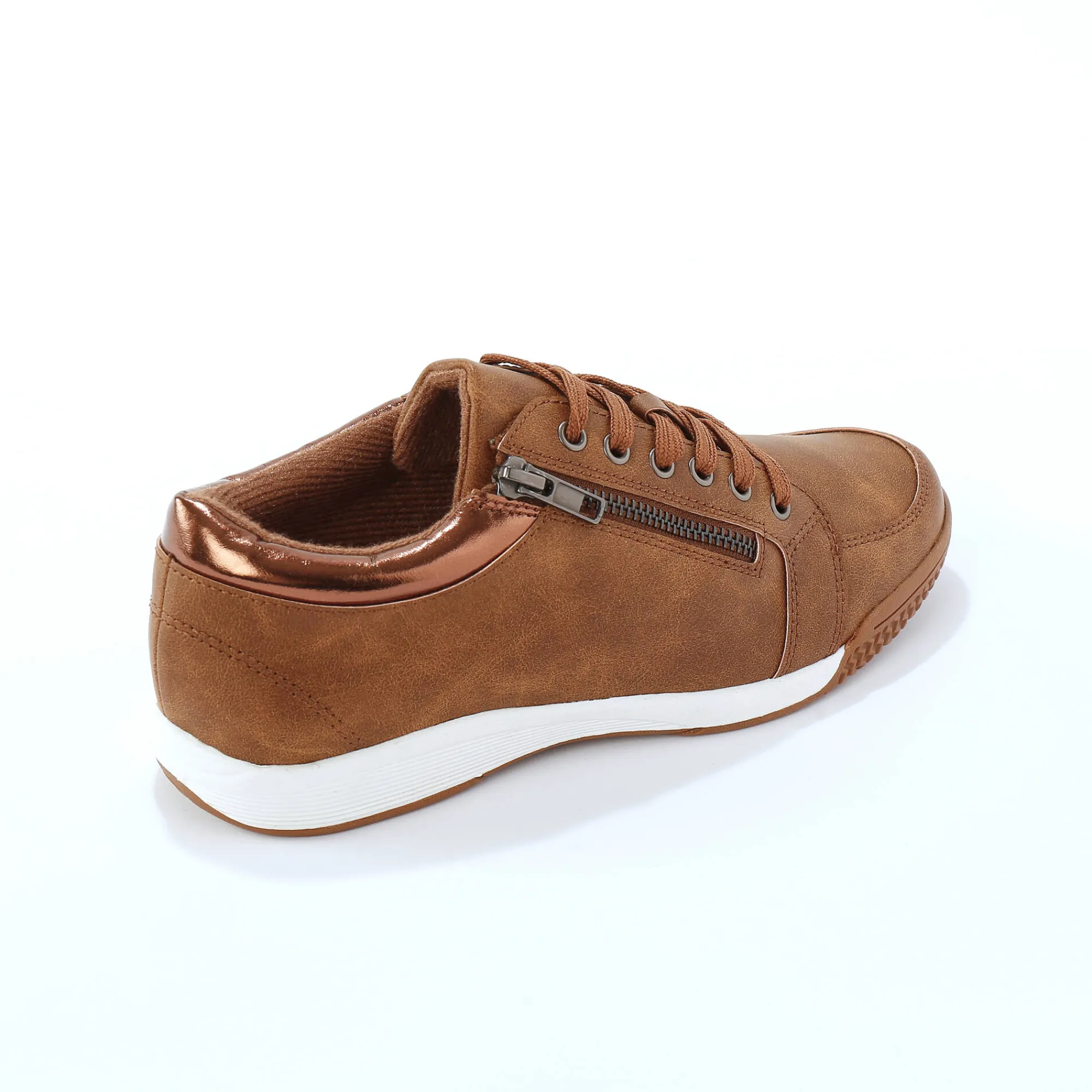 Baskets En Sneakers|Schoenen<Blancheporte Sneakers met lage schacht en veters bruin
