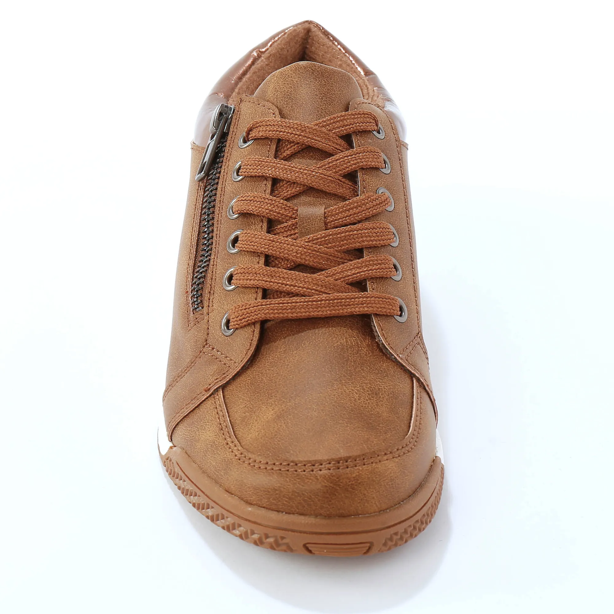 Baskets En Sneakers|Schoenen<Blancheporte Sneakers met lage schacht en veters bruin