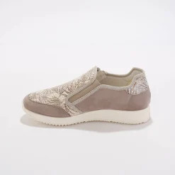 Baskets En Sneakers|Schoenen<Blancheporte Sneakers met rist, speciaal voor gevoelige voeten, in rekbaar materiaal beige