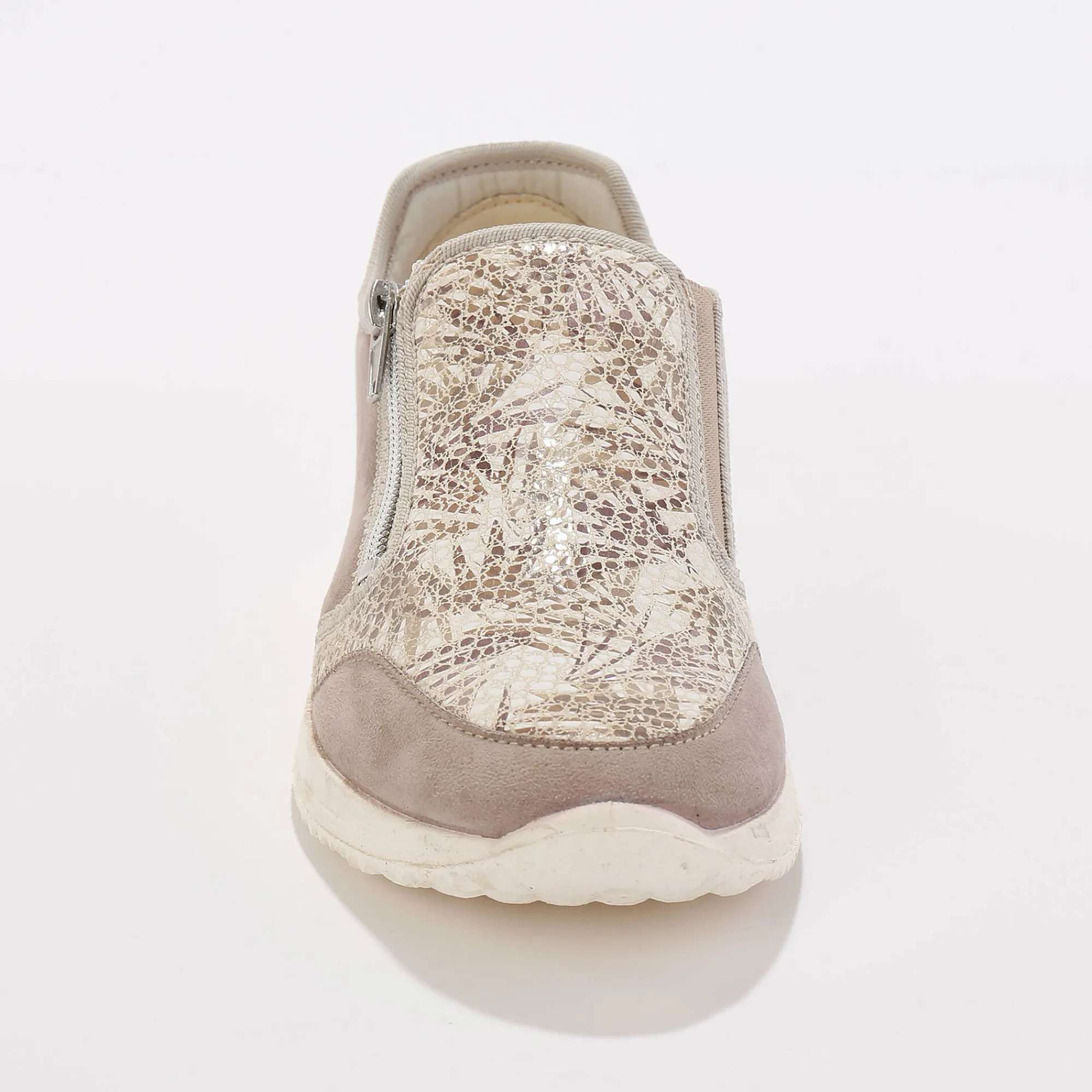 Baskets En Sneakers|Schoenen<Blancheporte Sneakers met rist, speciaal voor gevoelige voeten, in rekbaar materiaal beige