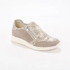Baskets En Sneakers|Schoenen<Blancheporte Sneakers met rist, speciaal voor gevoelige voeten, in rekbaar materiaal beige