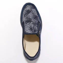 Baskets En Sneakers|Schoenen<Blancheporte Sneakers met rist, speciaal voor gevoelige voeten, in rekbaar materiaal marine