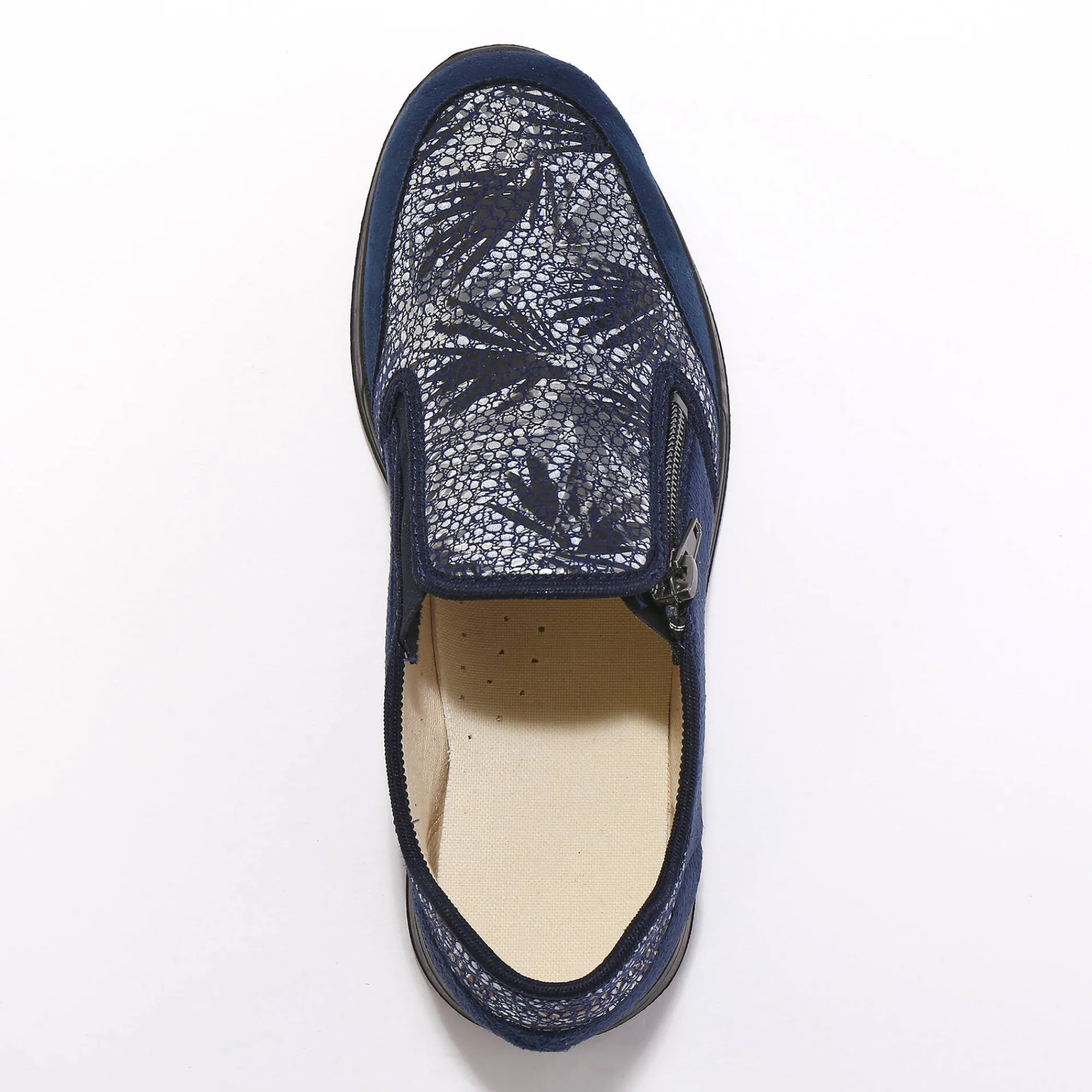 Baskets En Sneakers|Schoenen<Blancheporte Sneakers met rist, speciaal voor gevoelige voeten, in rekbaar materiaal marine