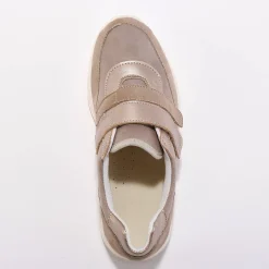 Baskets En Sneakers|Schoenen<Blancheporte Sneakers met scratchsluiting, in rekbaar materiaal, speciaal voor gevoelige voeten beige