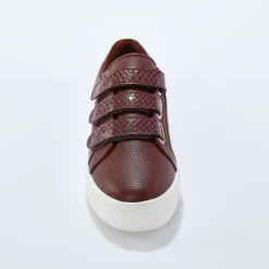 Feestelijke Schoenen|Baskets En Sneakers<Blancheporte Sneakers met scratchsluiting en kroko-effect - zwart bordeaux
