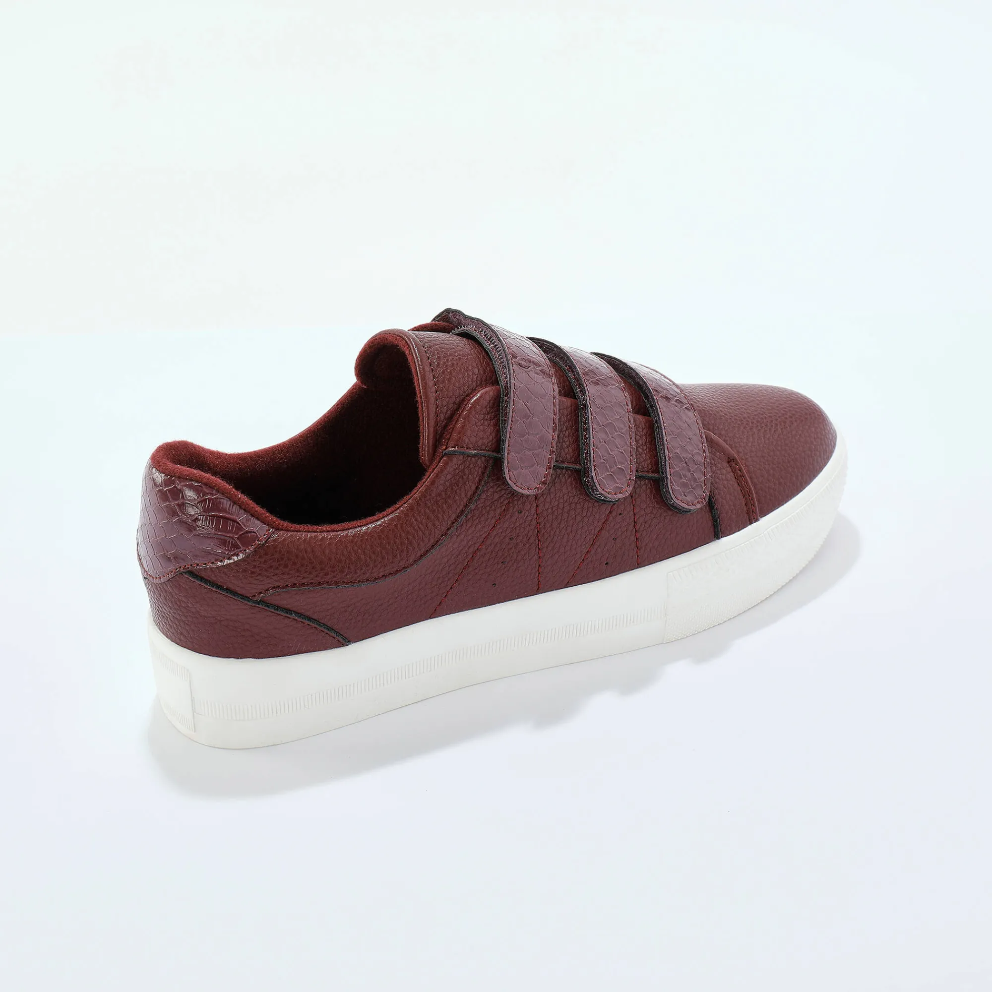 Feestelijke Schoenen|Baskets En Sneakers<Blancheporte Sneakers met scratchsluiting en kroko-effect - zwart bordeaux