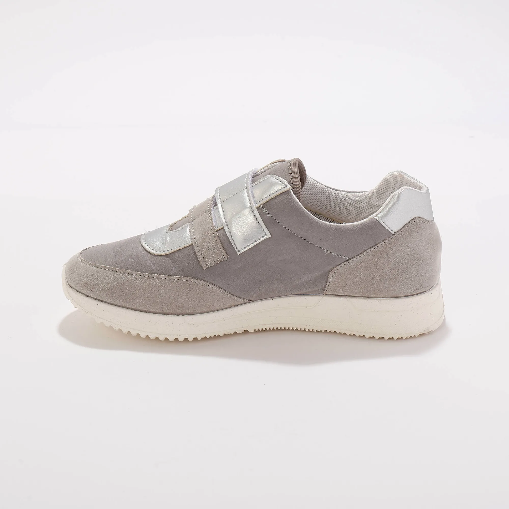 Baskets En Sneakers|Schoenen<Blancheporte Sneakers met scratchsluiting, in rekbaar materiaal, speciaal voor gevoelige voeten grijs