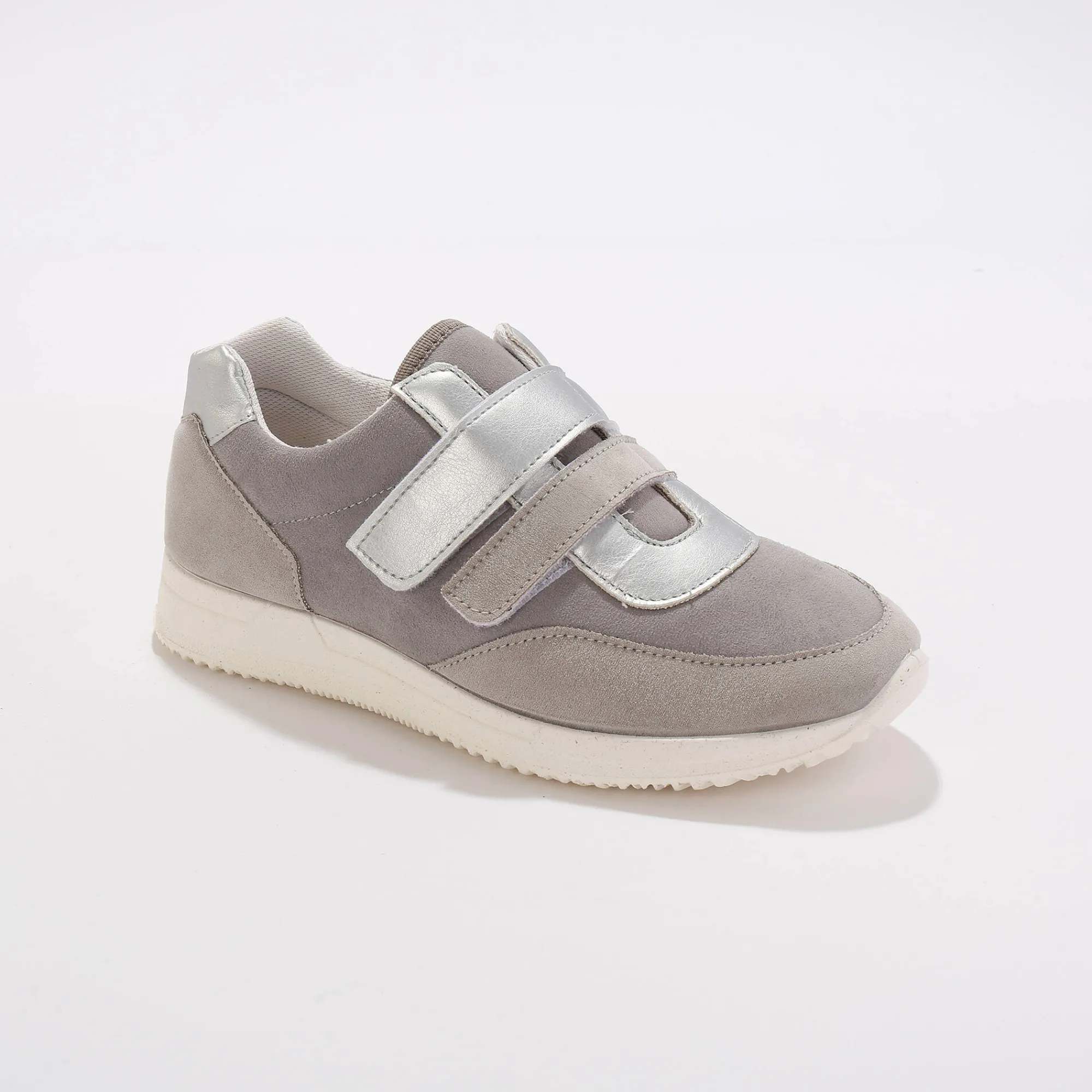 Baskets En Sneakers|Schoenen<Blancheporte Sneakers met scratchsluiting, in rekbaar materiaal, speciaal voor gevoelige voeten grijs