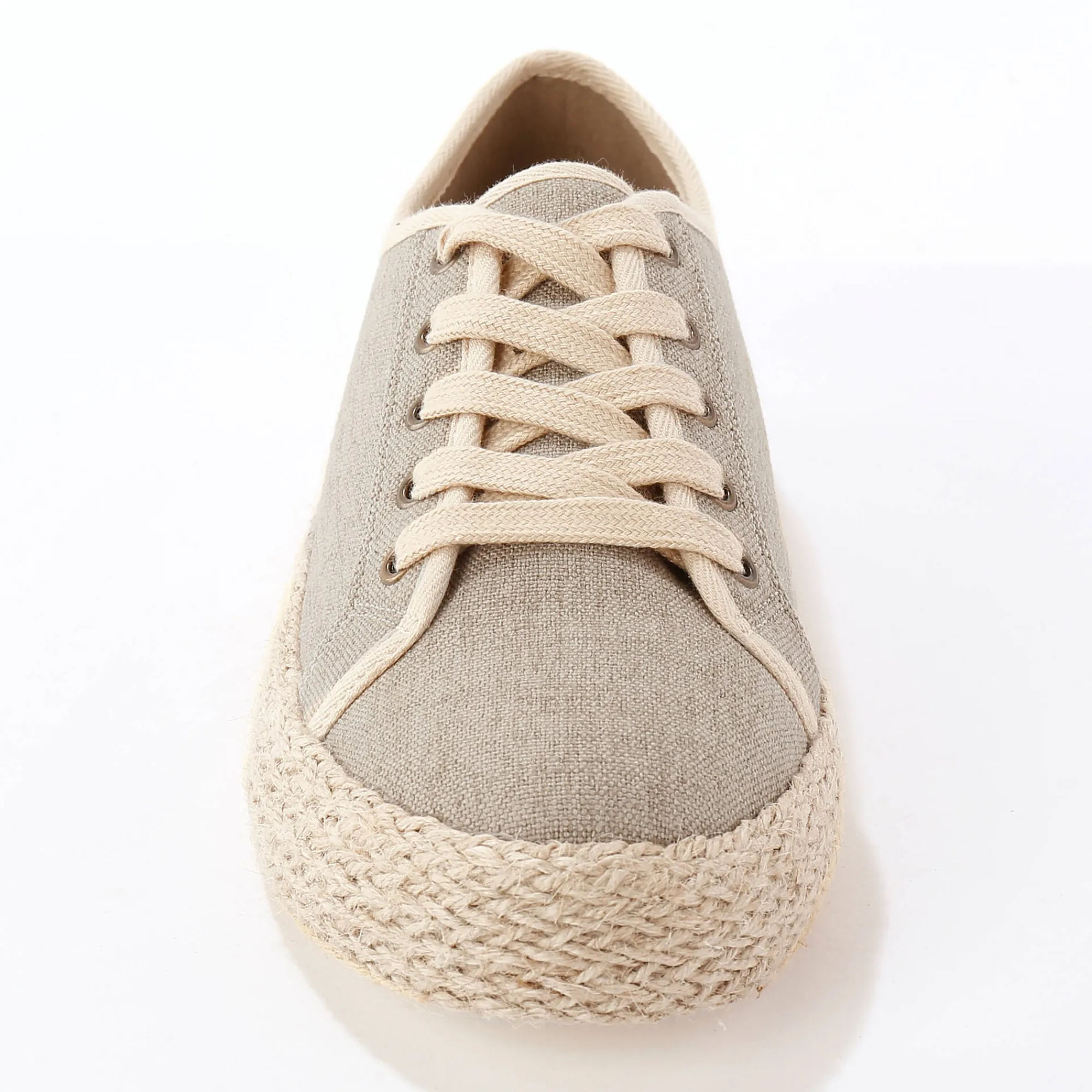 Baskets En Sneakers|Schoenen<Blancheporte Sneakers met sleehak en koordzool vlaskleur