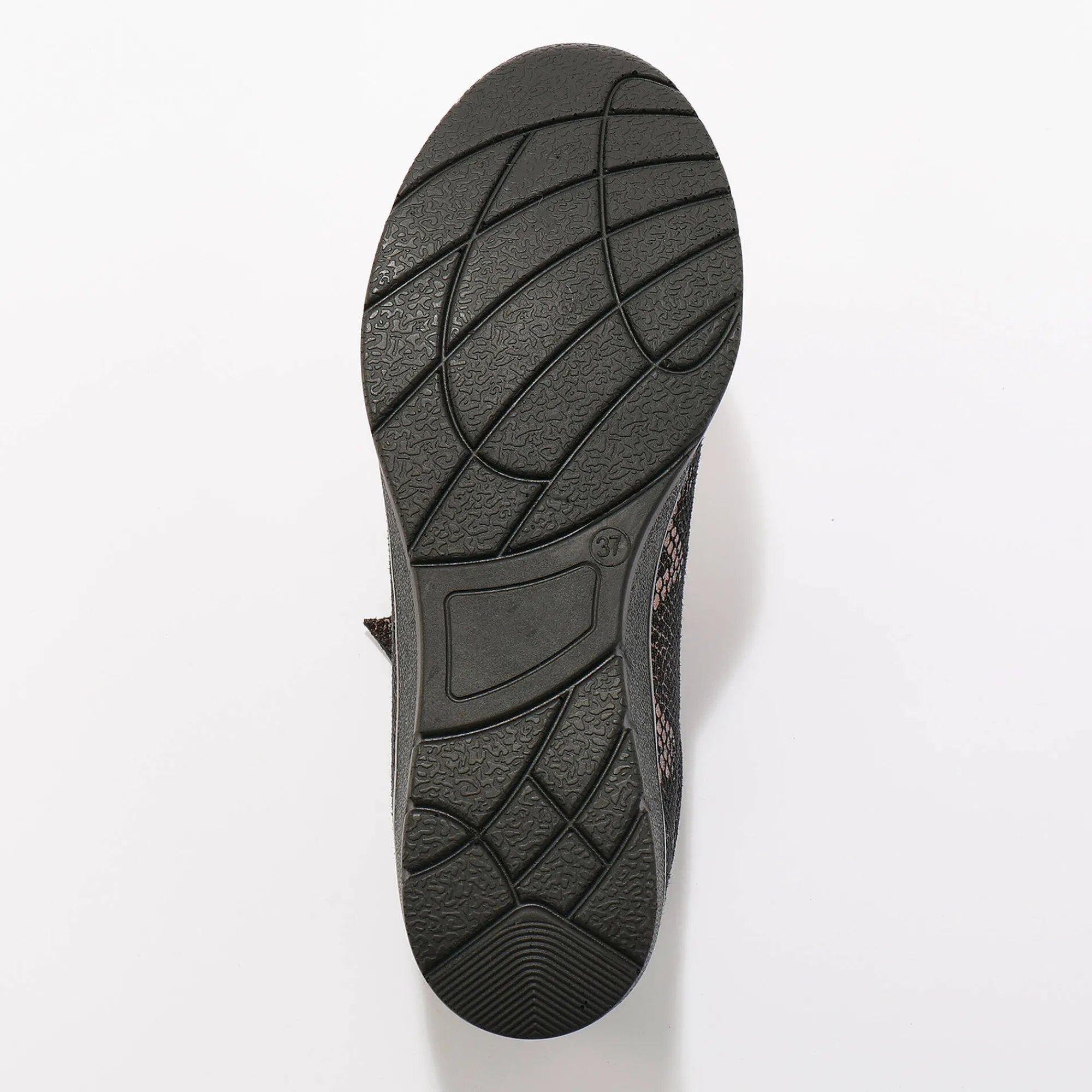 Baskets En Sneakers|Schoenen<Blancheporte Sneakers met sleehak, fantasiemotief en suedine zwart