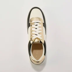 Baskets En Sneakers|Schoenen<Blancheporte Sneakers met veters zwart / goudkleurig