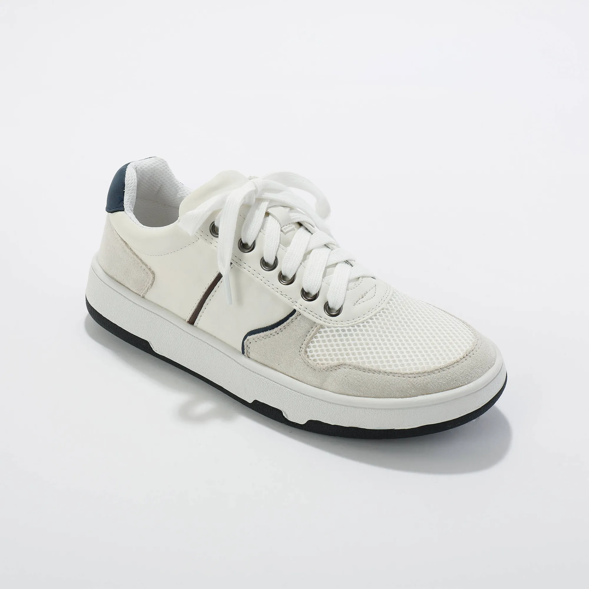 Schoenen|Schoenen Heren<Blancheporte Sneakers met veters en contrasterende details wit