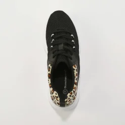 Baskets En Sneakers|Schoenen<Blancheporte Sneakers met veters en dierenhuidprint zwart