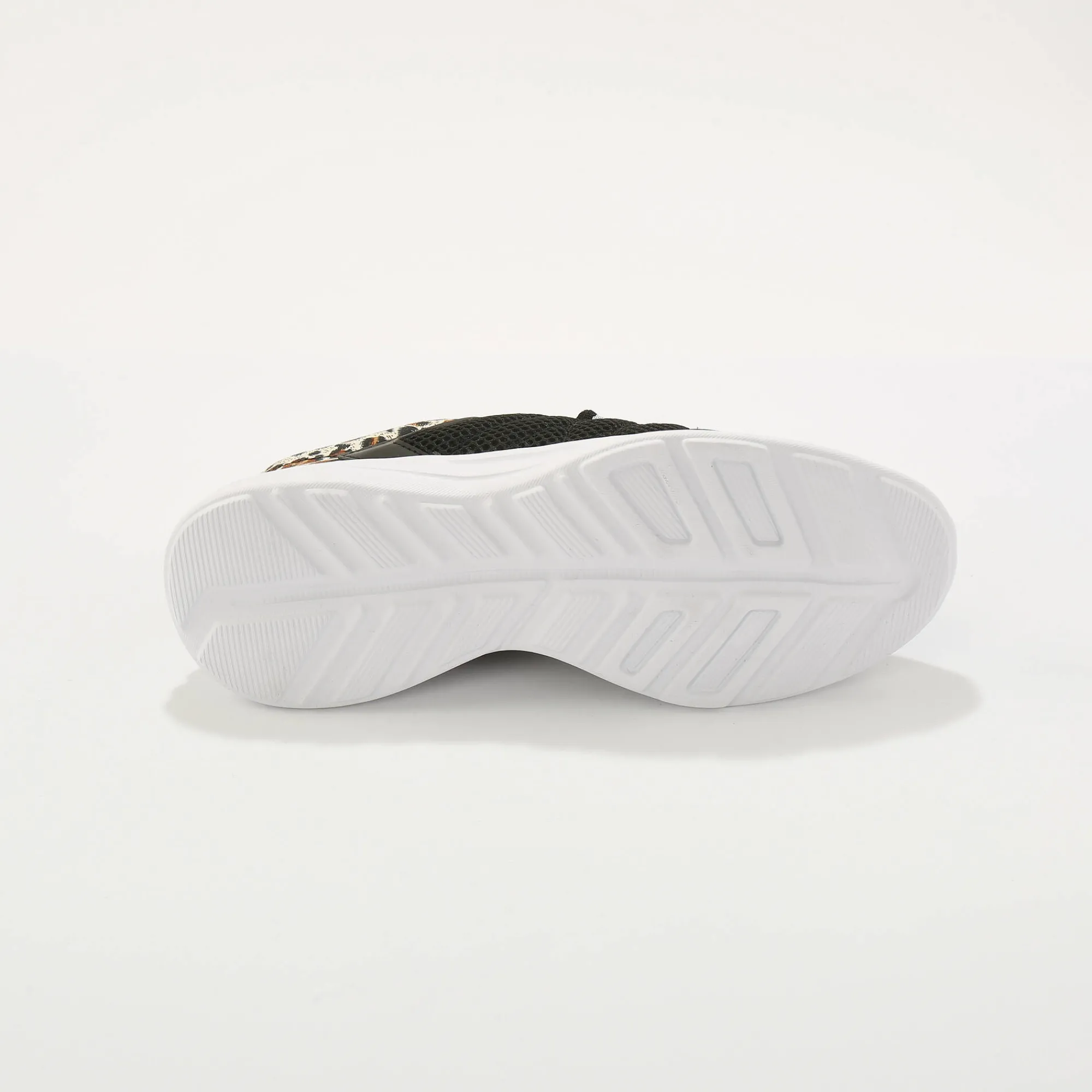Baskets En Sneakers|Schoenen<Blancheporte Sneakers met veters en dierenhuidprint zwart