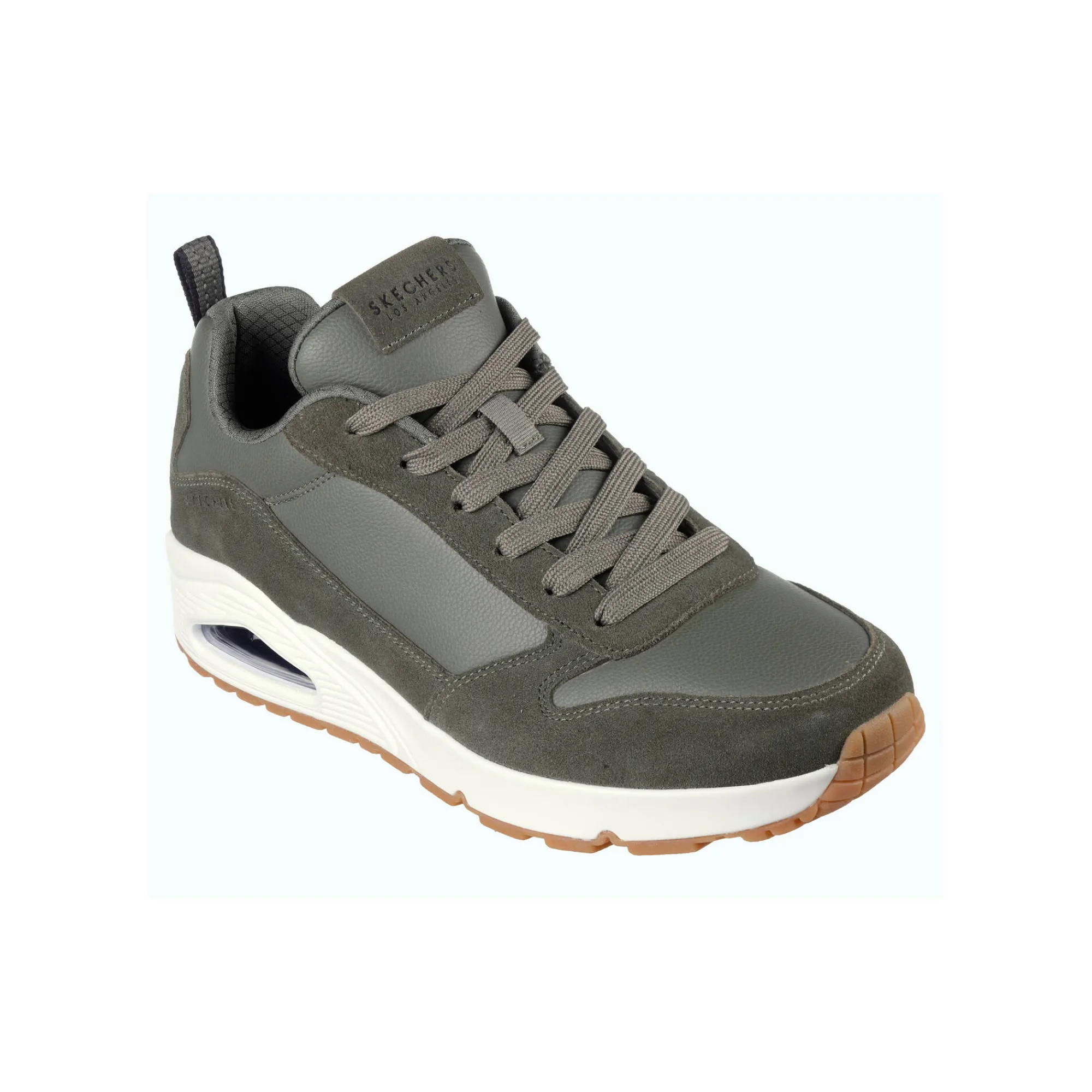 Schoenen|Schoenen Heren<Skechers Sneakers met veters Uno - Stacre olijfgroen
