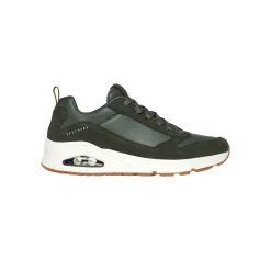 Schoenen|Schoenen Heren<Skechers Sneakers met veters Uno - Stacre olijfgroen