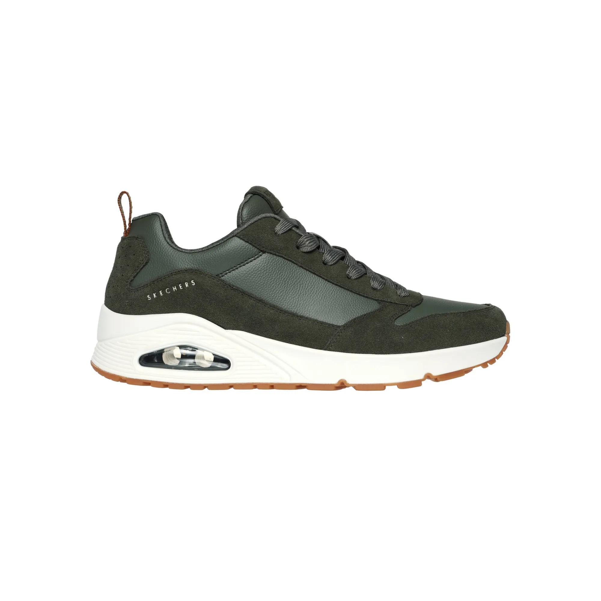Schoenen|Schoenen Heren<Skechers Sneakers met veters Uno - Stacre olijfgroen