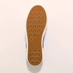 Baskets En Sneakers|Schoenen<Blancheporte Sneakers met veters, verwassen canvas met sierstiksel blauw