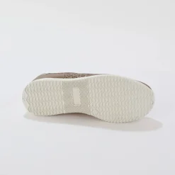 Baskets En Sneakers|Schoenen<Blancheporte Sneakers met veters, voor gevoelige voeten, rekbaar materiaal - glanzend taupe / beige