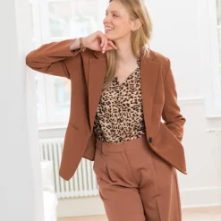 Jas En Mantel<Blancheporte Soepel blazerjasje, lange mouwen karamel