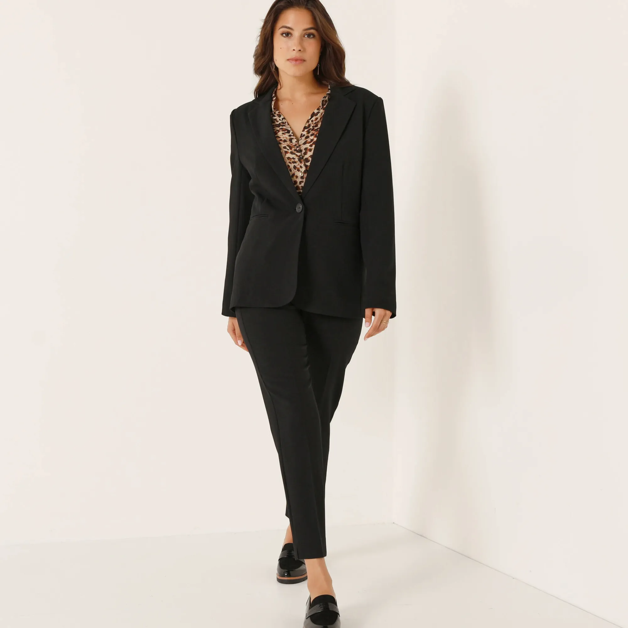 Feestoutfits Dames|Jas En Mantel<Blancheporte Soepel blazerjasje, lange mouwen zwart
