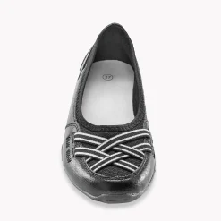 Ballerina's|Schoenen<Blancheporte Soepele ballerina's in leer - zwart