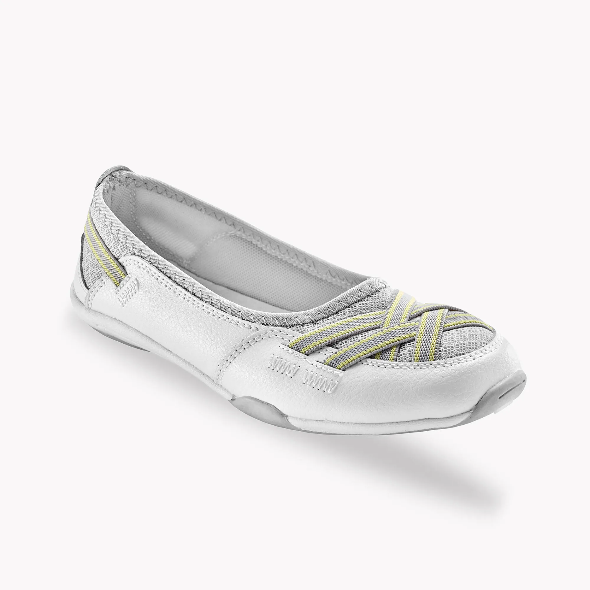 Ballerina's|Schoenen<Blancheporte Soepele ballerina's in leer wit