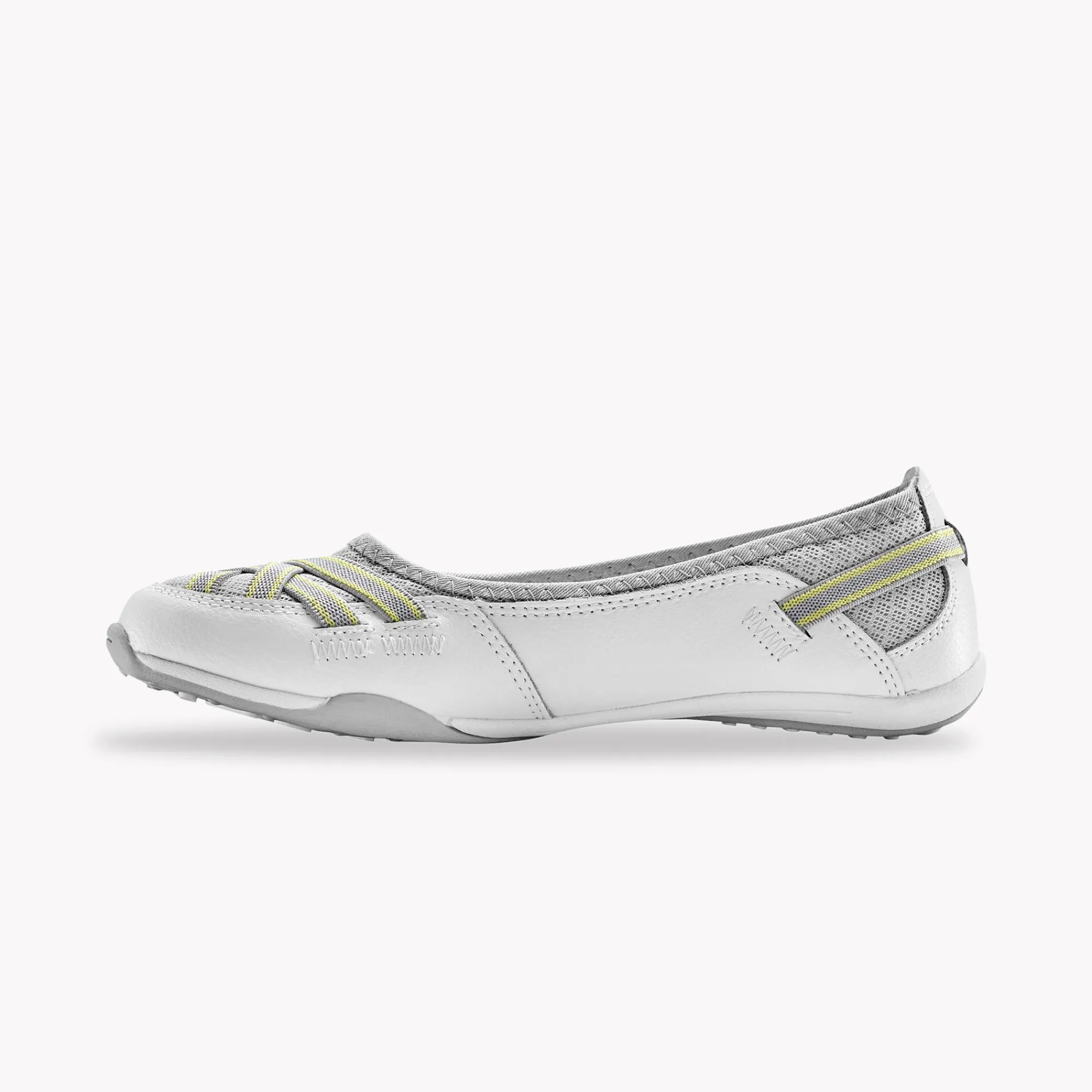 Ballerina's|Schoenen<Blancheporte Soepele ballerina's in leer wit