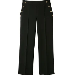 Broek<Blancheporte Soepele broek met knooppandeffect zwart