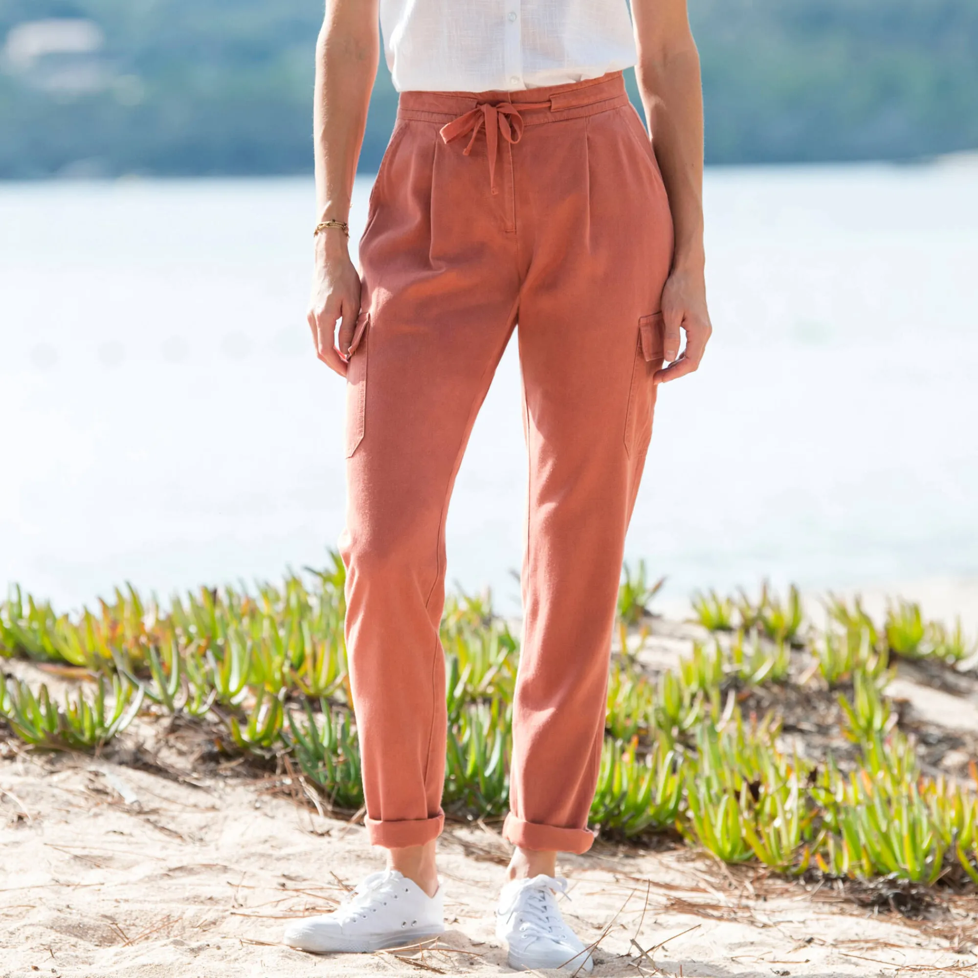 Broek<Blancheporte Soepele cargobroek paprika